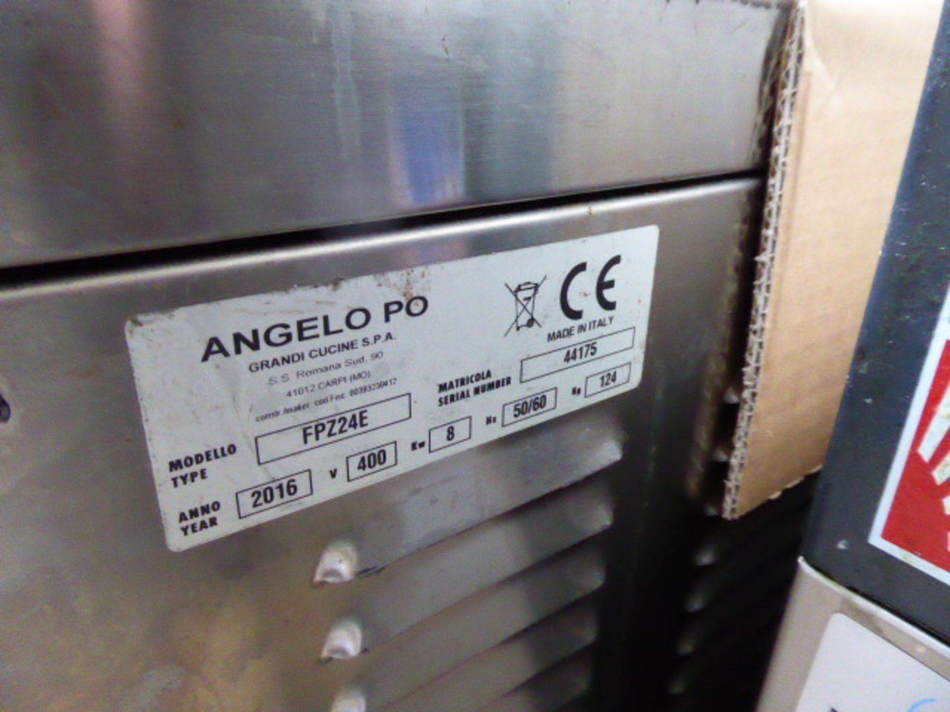 86cm electric Angelo Po Model FPZ24E twin deck pizza oven, Year 2016 - Image 3 of 3