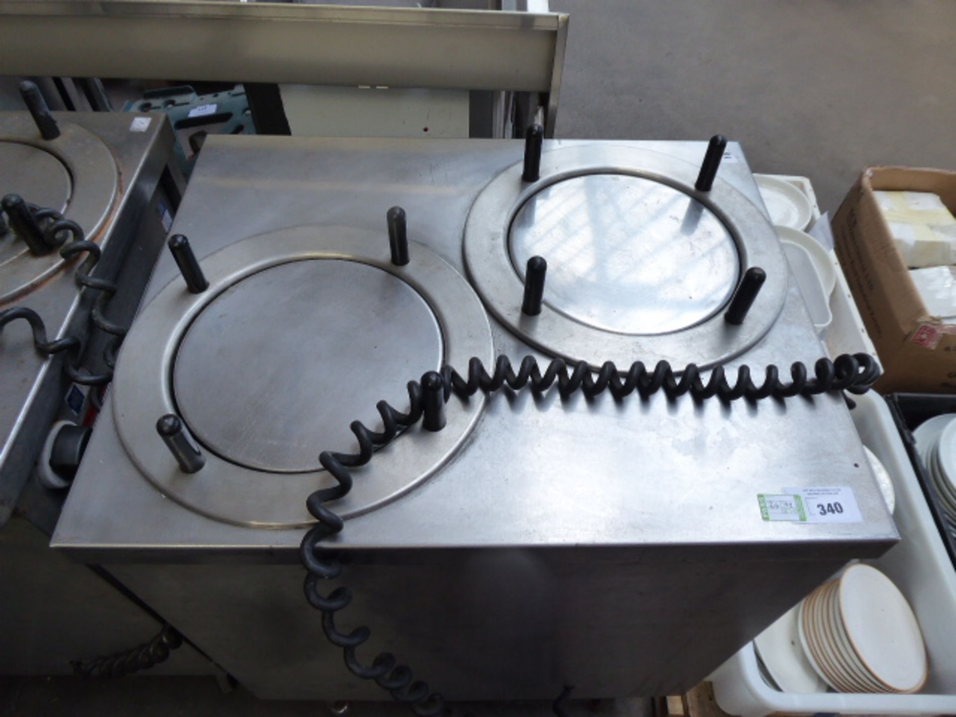 (TN49) - (18) 56cm x 70cm Still double plate lowerator with heater on castors - Image 2 of 2