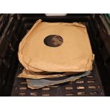 Crate of gramophone records