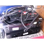 (17) Denon precision audio cassette tape deck with Denon precision audio CD amp tuner