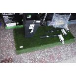 2 small sheets of artificial grass