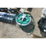 Garden hose on reel