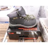 Pair of Performance footwear steel toe safety boots, size UK 9