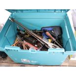 Makita toolbox containing mixed tools