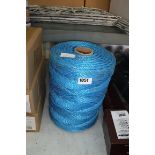Reel of blue rope