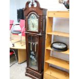 Wooden cased grandfather clock