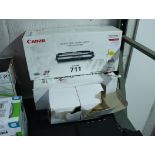 (2523) Canon colour laser cartridge with roll of photographic paper and Cathedral shredder