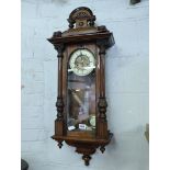 Mahogany cased wall clock