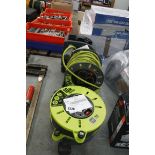 2 10m cable extension reels, 1 25m reel and another 20m reel