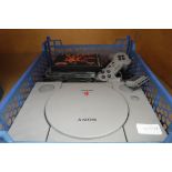 Tray containing PS1 with 2 games and controller