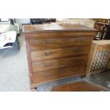 Edwardian mahogany chest of two over three drawers
