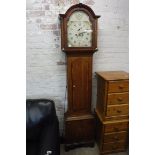 Dark oak cased grandfather clock by H. Bunyan, Lincoln