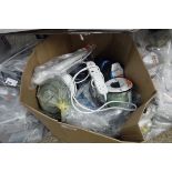 Bag of mixed wiring, battery chargers and extension cables