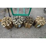 4 rolls of pressure treat pine log roll