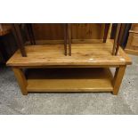Pine two tier coffee table