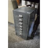 Grey metal multi drawer filing cabinet