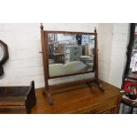 Edwardian inlaid free standing toilet mirror