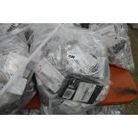 Bag of various switches, sockets and other electrical goods