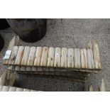 10 lengths of fixed width pine log edging