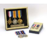 A cased set of three First World War medals awarded to 11067 Cp. W.J.