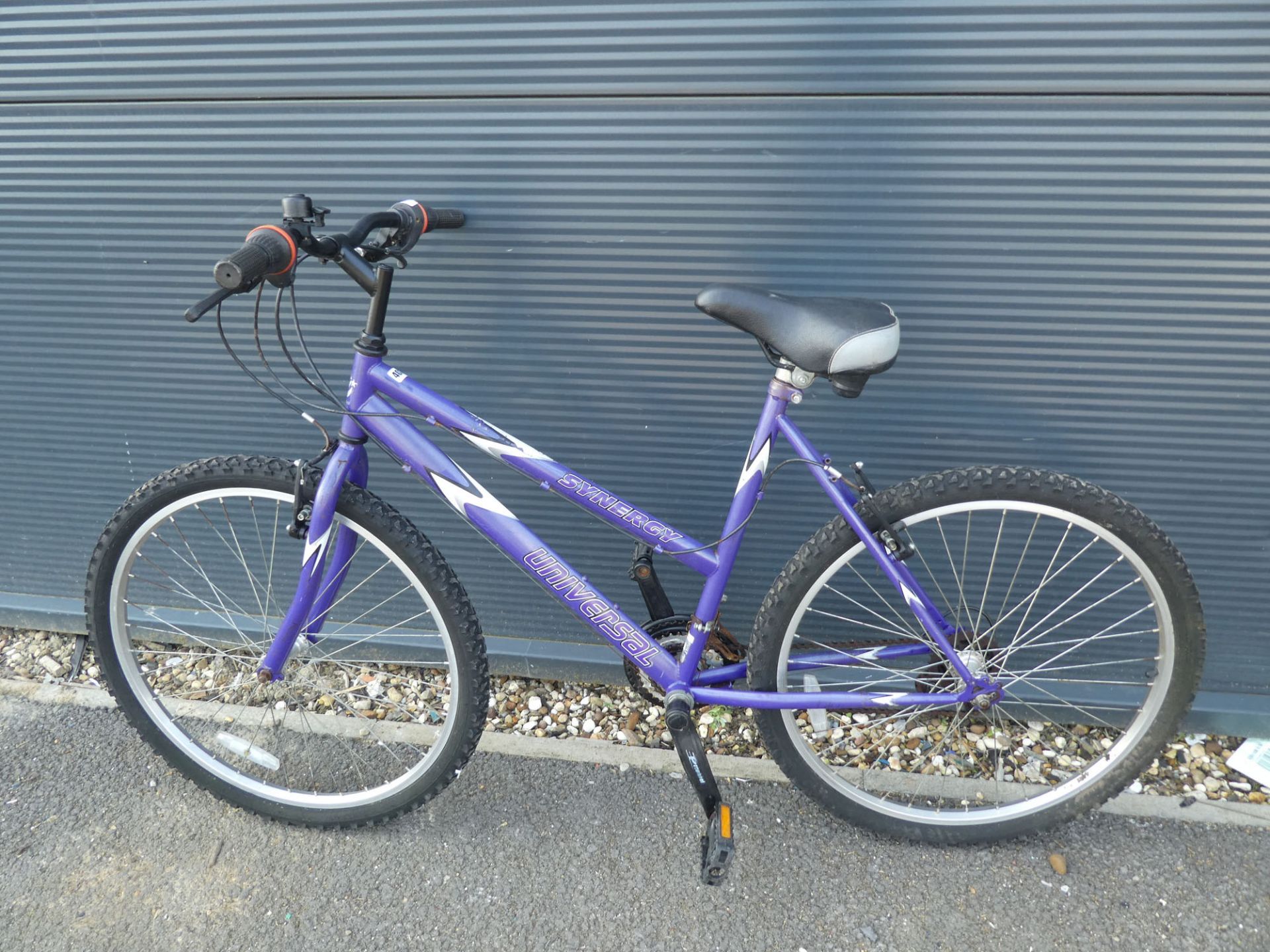 Purple and white Universal girls mountain bike