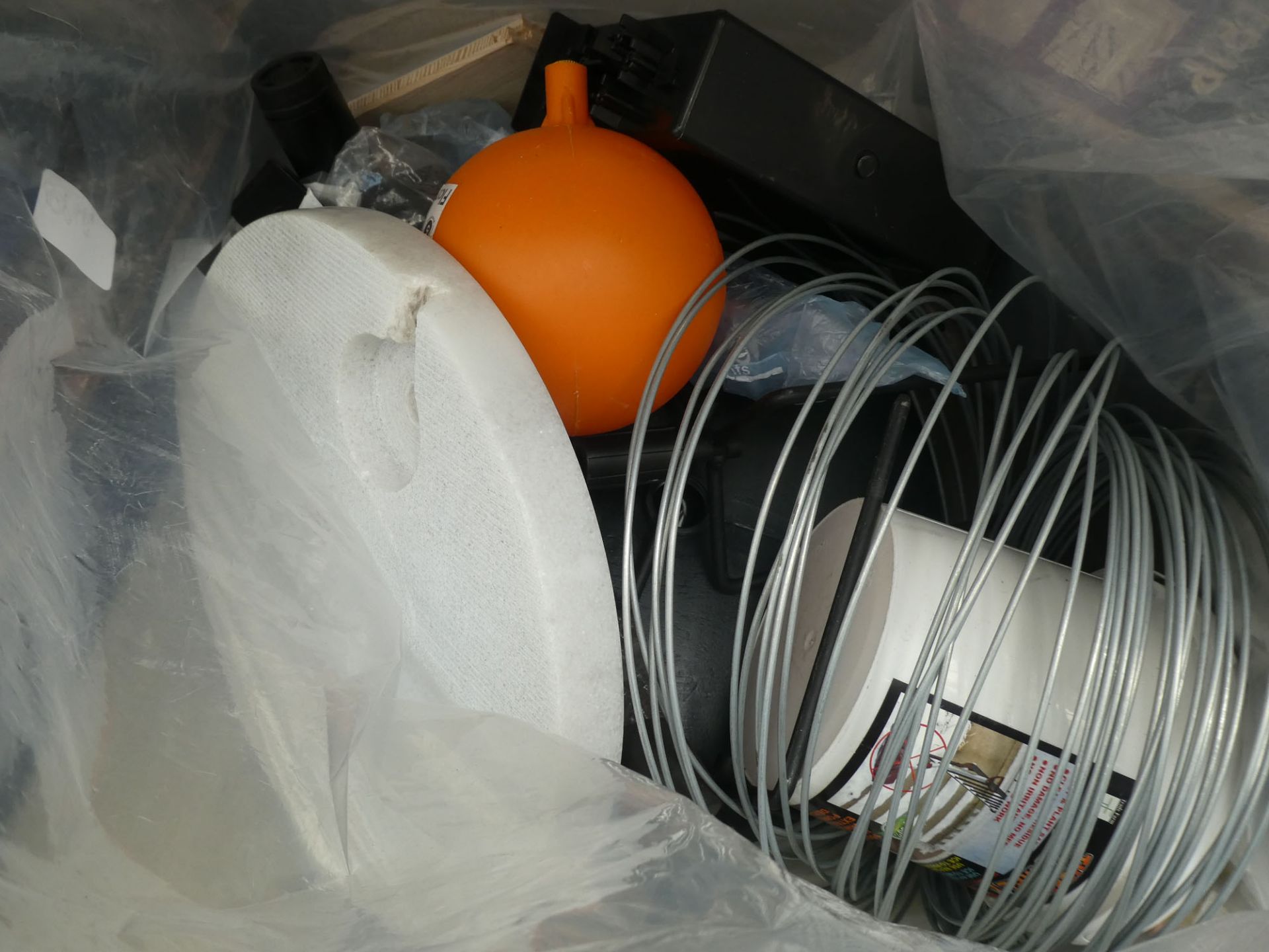 3 bags containing various fittings, draught excluder, cable, etc - Image 2 of 4