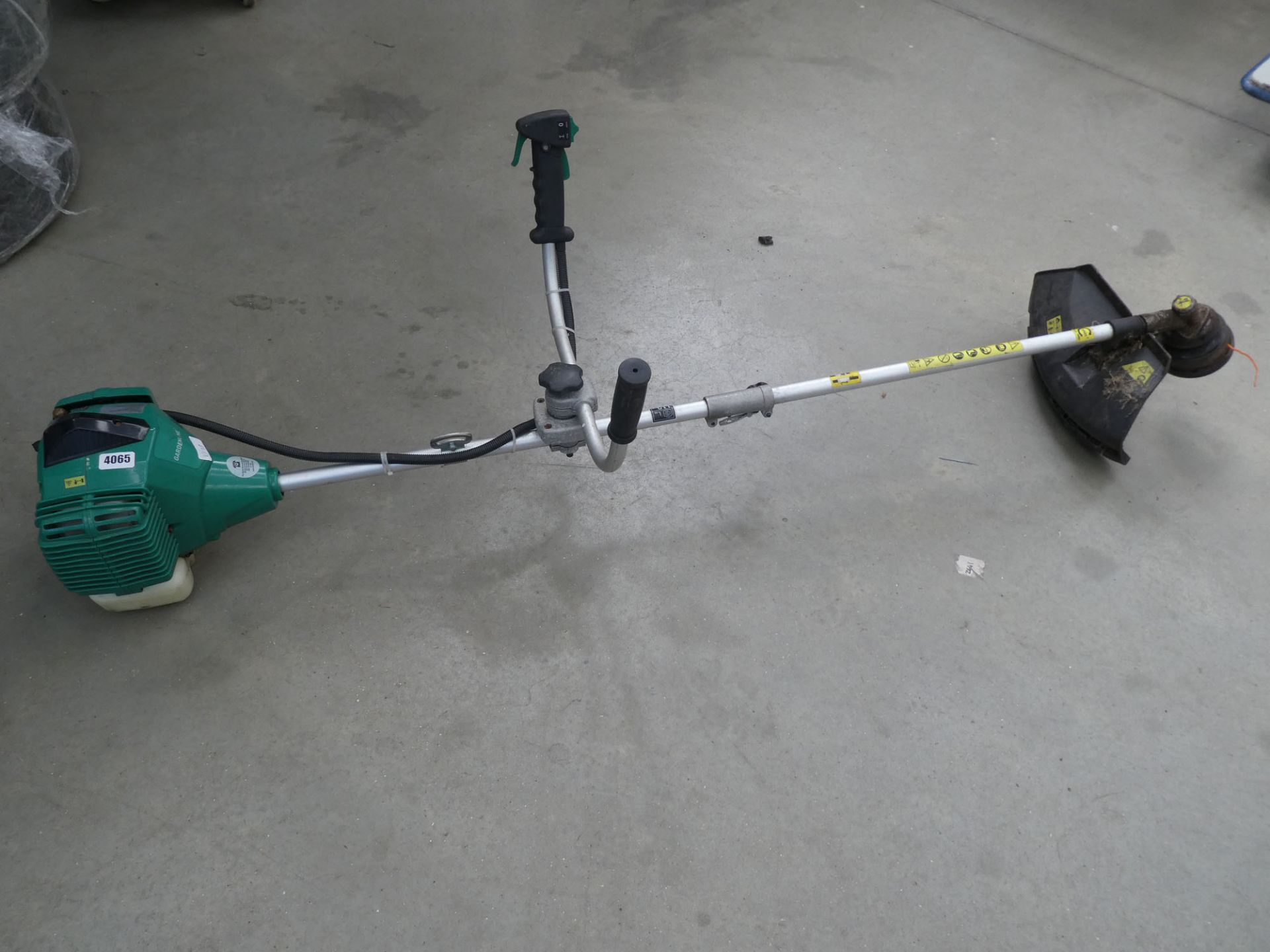 Gardenline green petrol powered strimmer