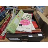 Box of books containing annuals by Enid Blyton, etc