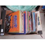 Tray of LP records, mostly reggae and Motown