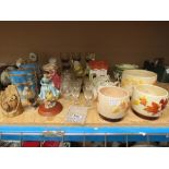 Collection of china and glassware to inc. ornaments, small jardiniere's, etc