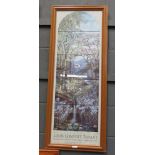 Framed and glazed Masterworks gallery poster of Lewis Comfort Tiffany, 1990