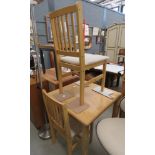 Rubberwood kitchen table with 2 chairs