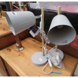 2 table lamps in grey