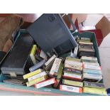 Quantity of 8 track cassettes with player