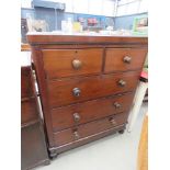 Victorian chest of 2 over 3 drawers