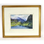 321 (4/6) F.. K.. Fitzgerald,'Eidfjord, Norway',signed,watercolour,19.5 x 30 cm