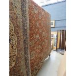 (8) 2x3m red floral carpet
