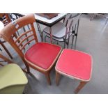 pair of 1950's beech chairs plus matching stool