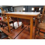 Beech and melamine kitchen table