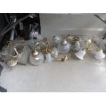 5482 Qty of ceiling lights with glass shades