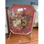 Firescreen with floral tilting panel