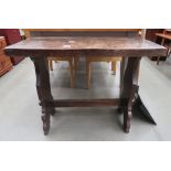 Small oak refectory style table