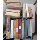 Box containing quantity of novels and reference books
