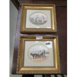 Pair of framed and glazed Helen Allingham prints - The Donkey Ride and The Goat Cart