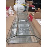 2 glass table top display cases