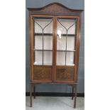 Edwardian double door china cabinet