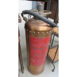 Vintage copper Waterloo fire extinguisher