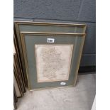 Framed and glazed map of Bedfordshire plus a framed and glazed copy of the Desiderata