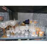 Cage containing quantity of glassware