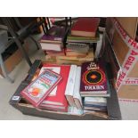 3 boxes of large quantity of reference books and novels
